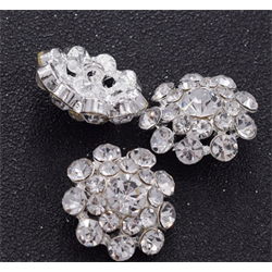 BLINGKNAPP  Blomst 20mm